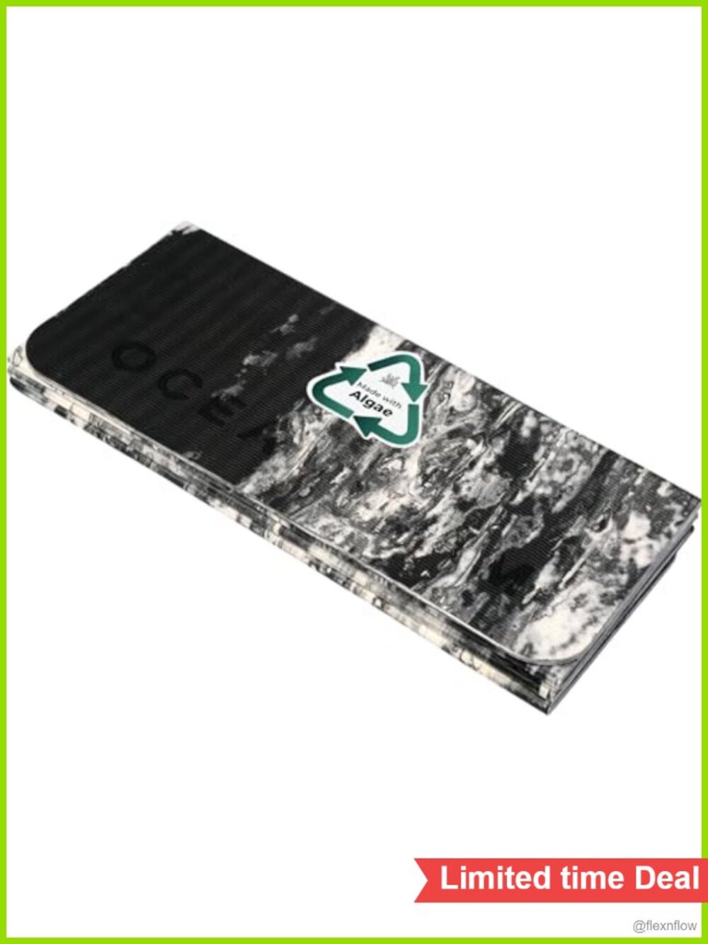 Non-Slip Folding Exercise Mat with Cotton Carrying Strap, 0.3" Thick,